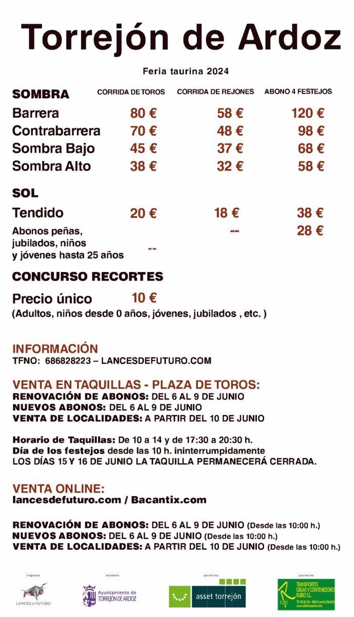Precios Feria Taurina 2024