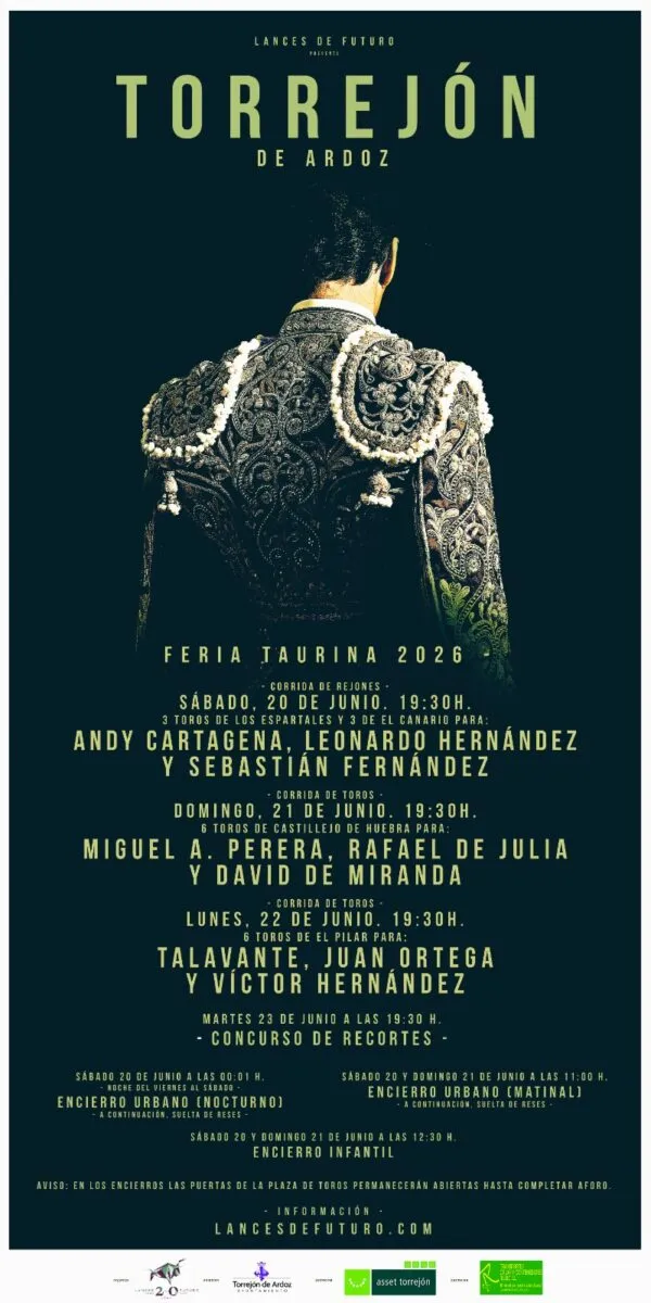 Cartel de la Feria Taurina de Torrejón de Ardoz 2026